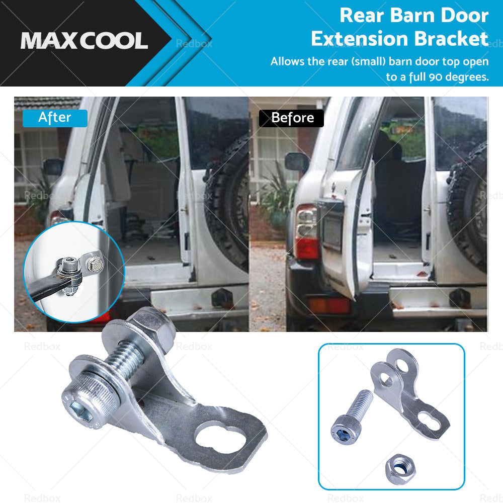 Rear Barn Door Extension Bracket fits Nissan Patrol GU Metal Silver-0