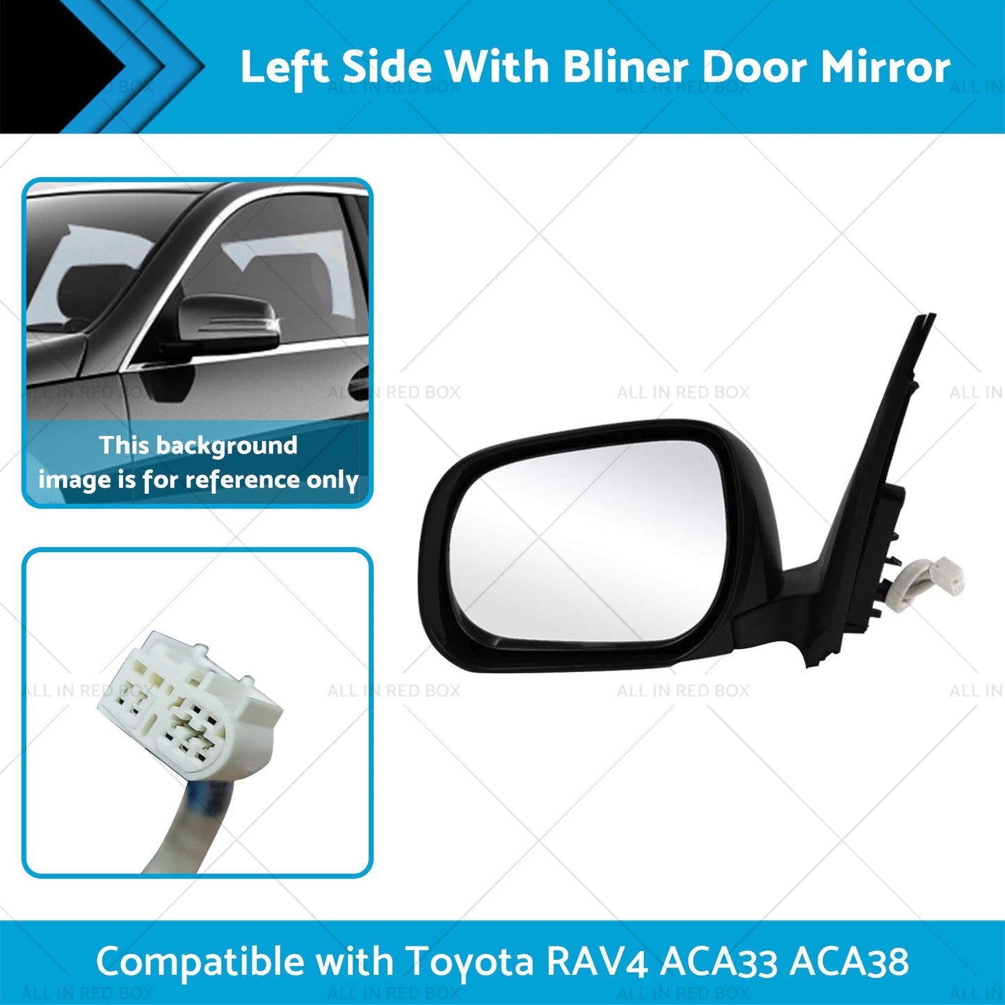 Left Side With Bliner Door Mirror Suitable for Toyota RAV4 ACA33 ACA38 08-12-1