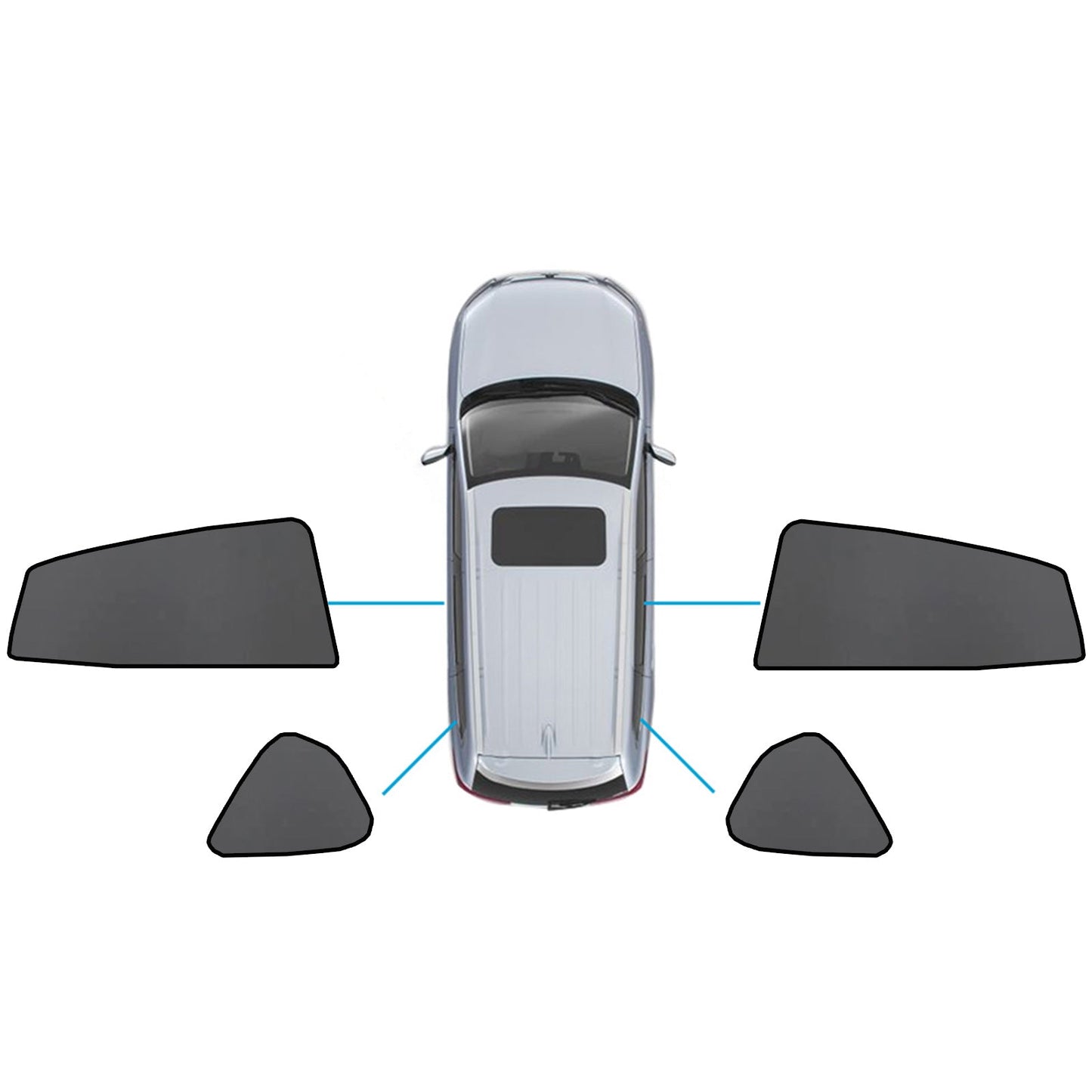 Magnetic Car Window Sun Shades Suitable for Subaru XV/Impreza 2017-2023-6
