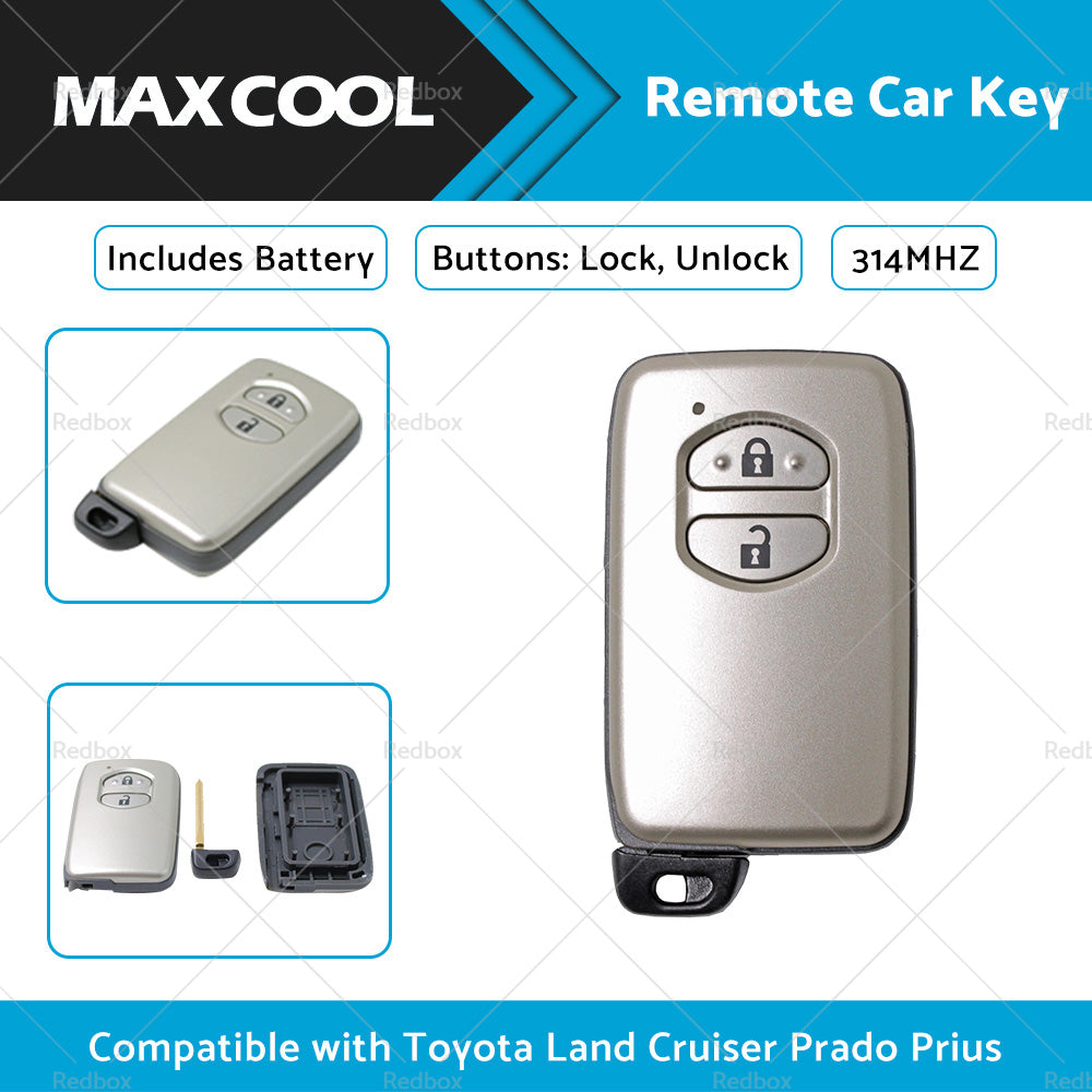 Complete Remote Car Key Suitable For Toyota Land Cruiser Prado 2 Buttons 314MHZ-0