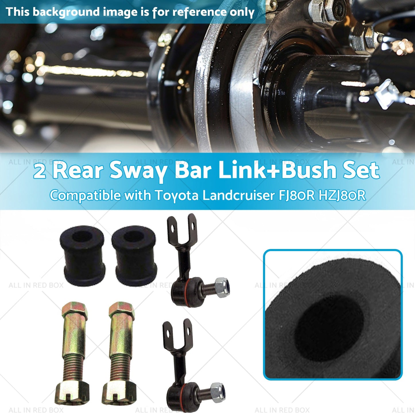 2 Set Rear Sway Bar LinkBush Suitable for 92-19 Toyota Landcruiser FJ80R HZJ80R-2