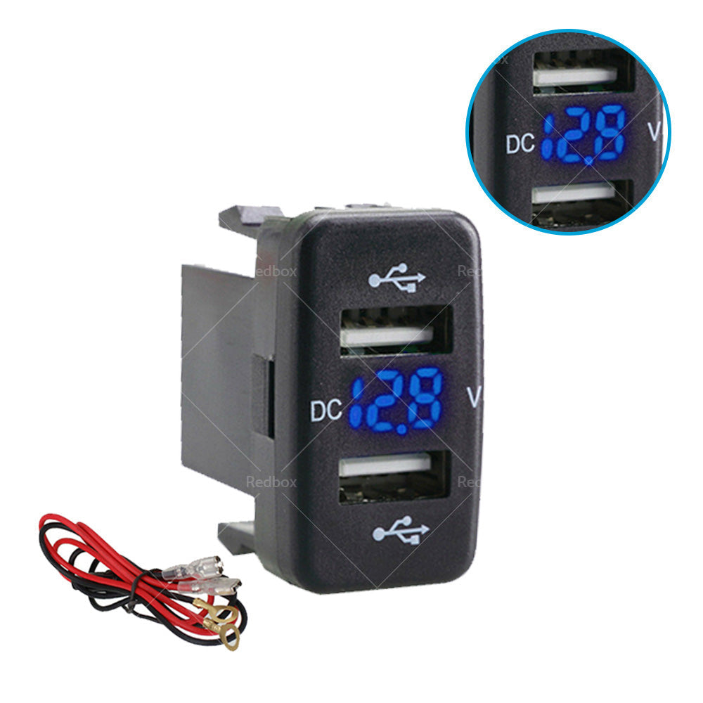4. 2A Car Charger Socket Voltmeter Suitable For Toyota Hilux Prado Land Cruiser-3
