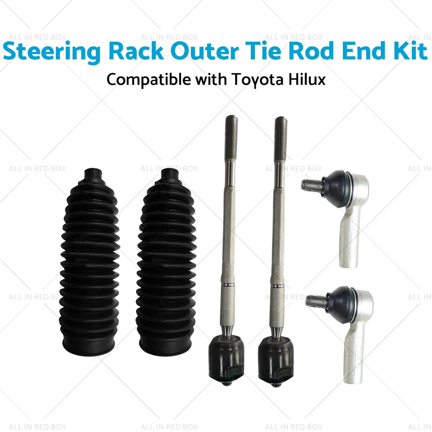 6PCS Inner Rack Tie Rod End Kit Suitablefor 05-15 Toyota Hilux 4WD GGN25R KUN26R-3