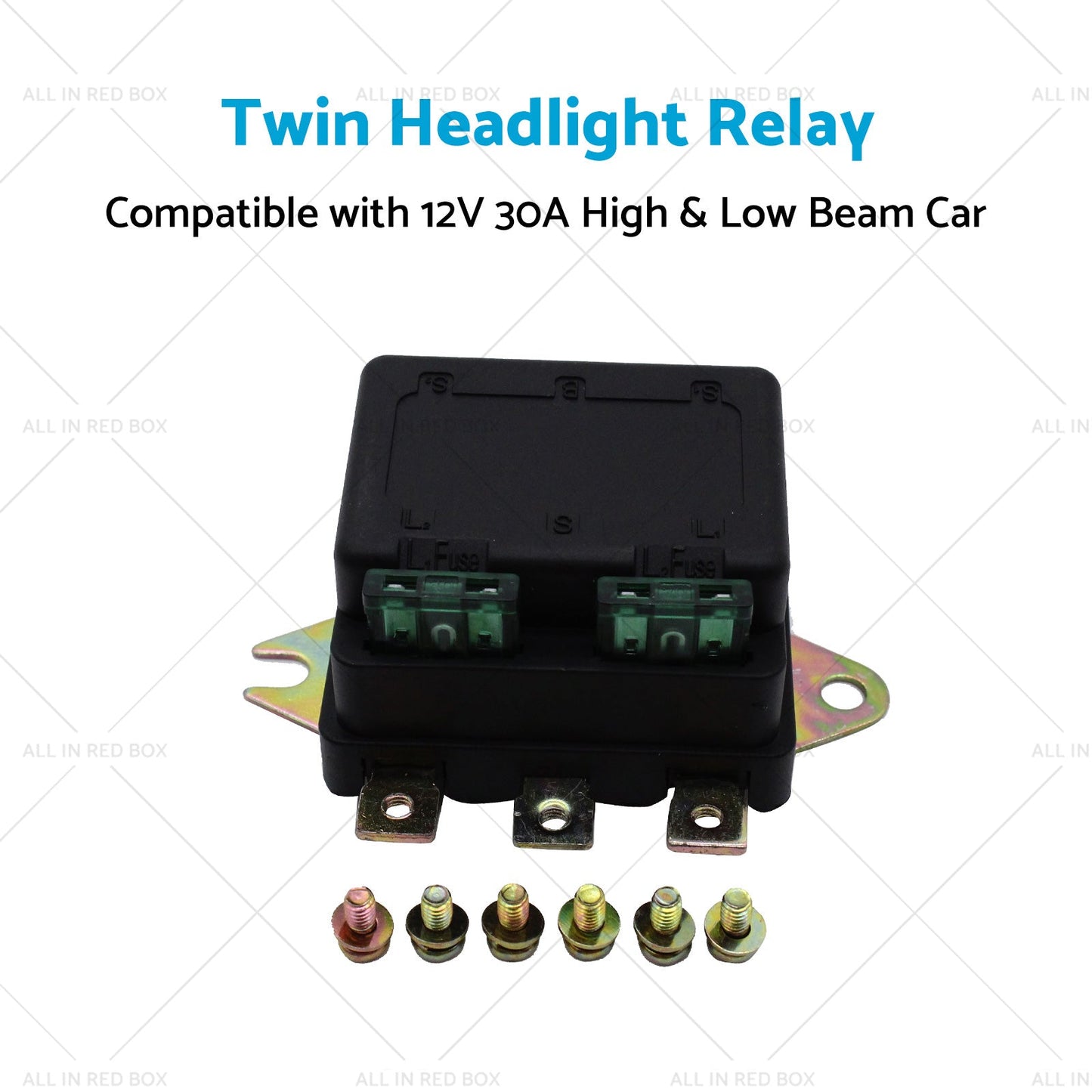 Universal Twin Headlight Relay 12V 30A High and Low Beam Car Accessory NLR-132
