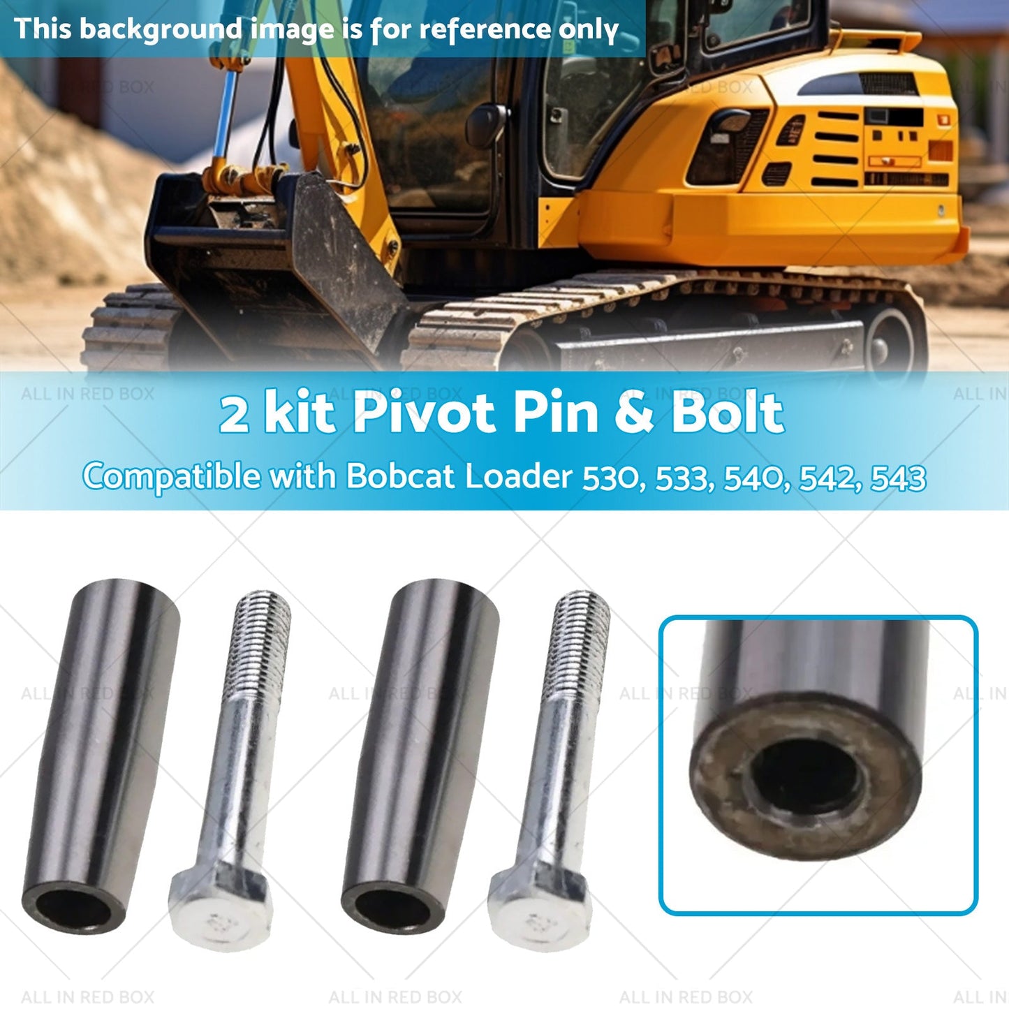 2 kit Pivot Pin Suitable for Bobcat S130 730-732 741 743 751 753 763 6732012-2