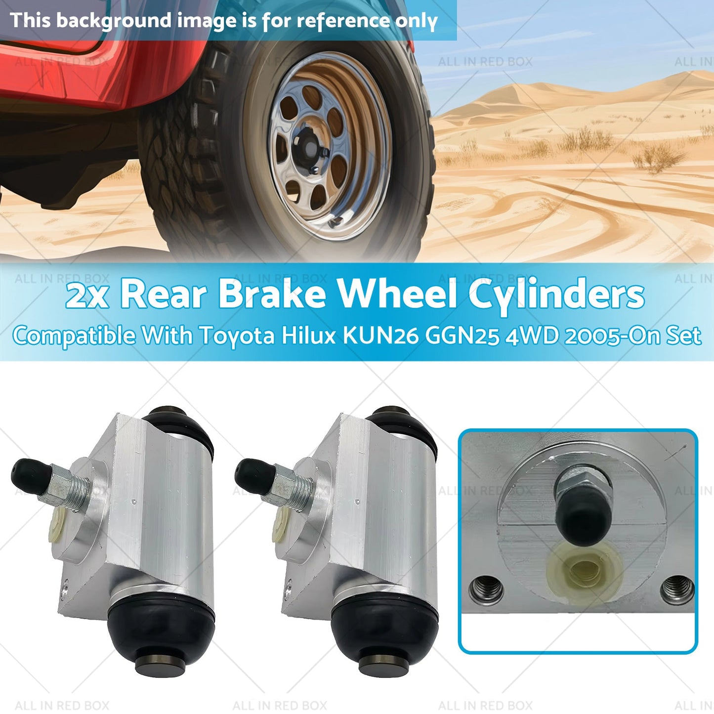 Rear Brake Wheel Cylinders 4x4 Suitable for Toyota Hilux KUN26 GGN25 4WD 2005-On-1