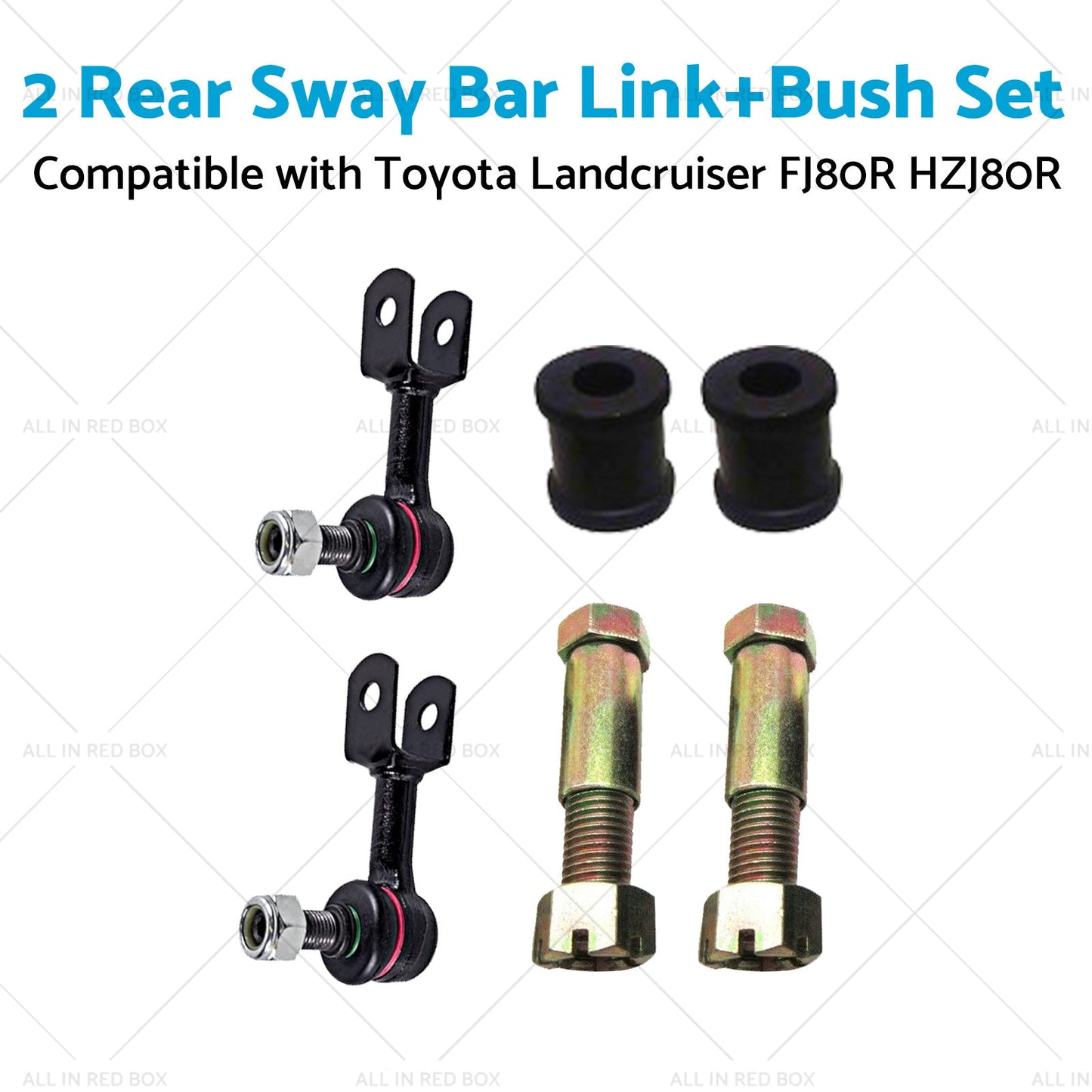 2 Set Rear Sway Bar LinkBush Suitable for 92-19 Toyota Landcruiser FJ80R HZJ80R-3