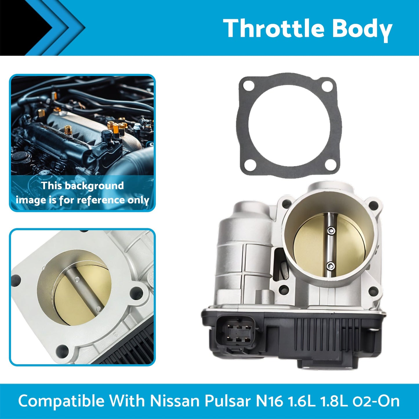 Throttle Body Suitable For Nissan Pulsar N16 Sedan Hatch 1.6L 1.8L 2002-On-1