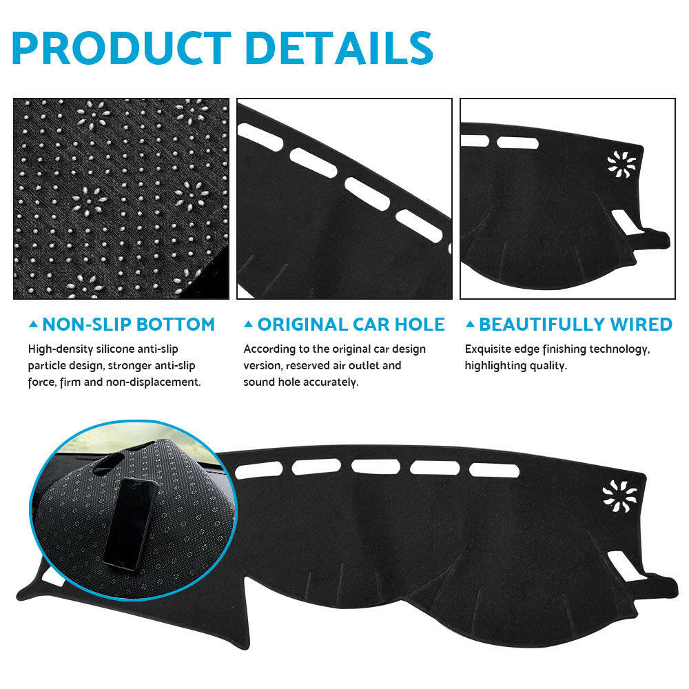 Non-Slip Dash Mat Dashboard Cover Suitable For Nissan Navara D23 NP300 ST-X ST SL PRO-4X 2021–2022-1