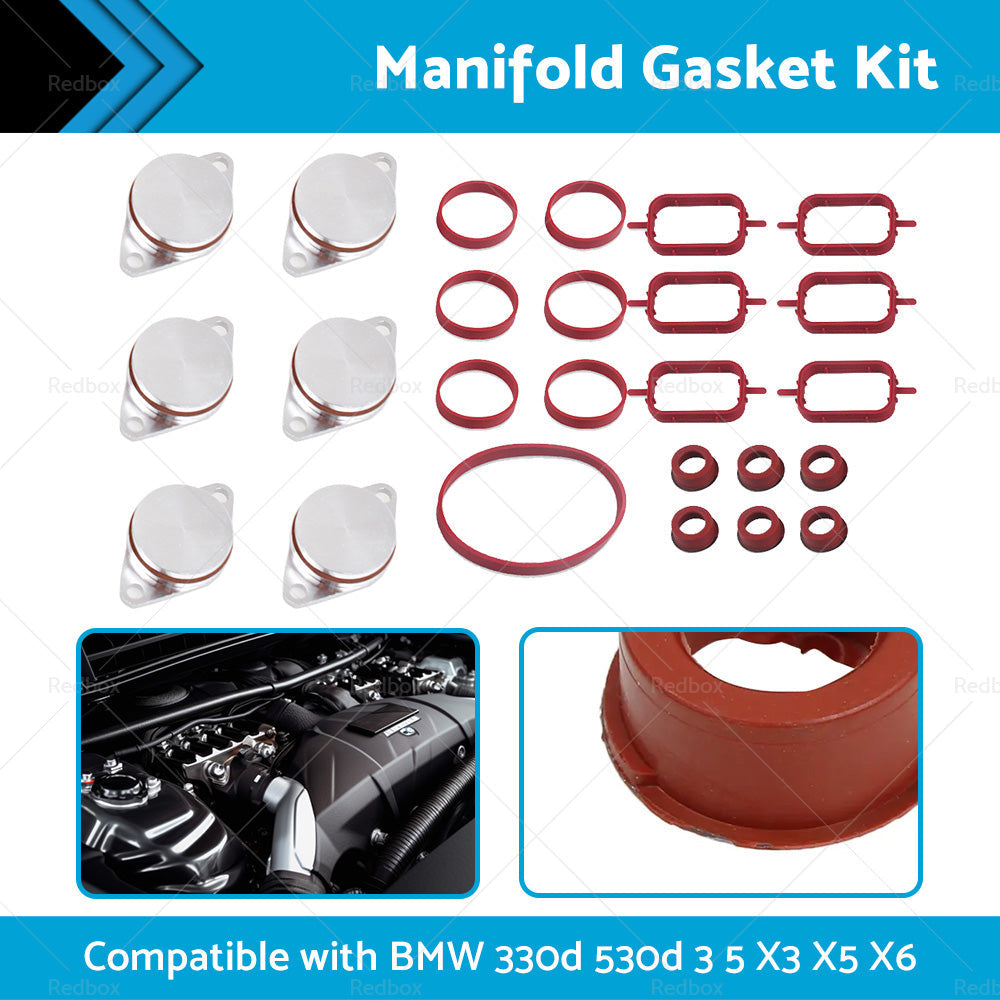 11617800585 Manifold Gasket Swirl Flap Kit Suitable for BMW 3 5 Series X3 X5 X6