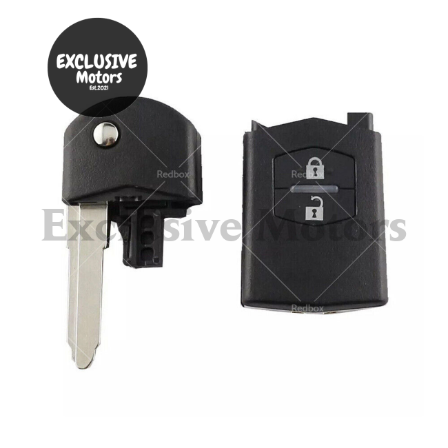 2 Button Remote Car Key w Chip for Mazda 2, 3, CX-7, CX-9
