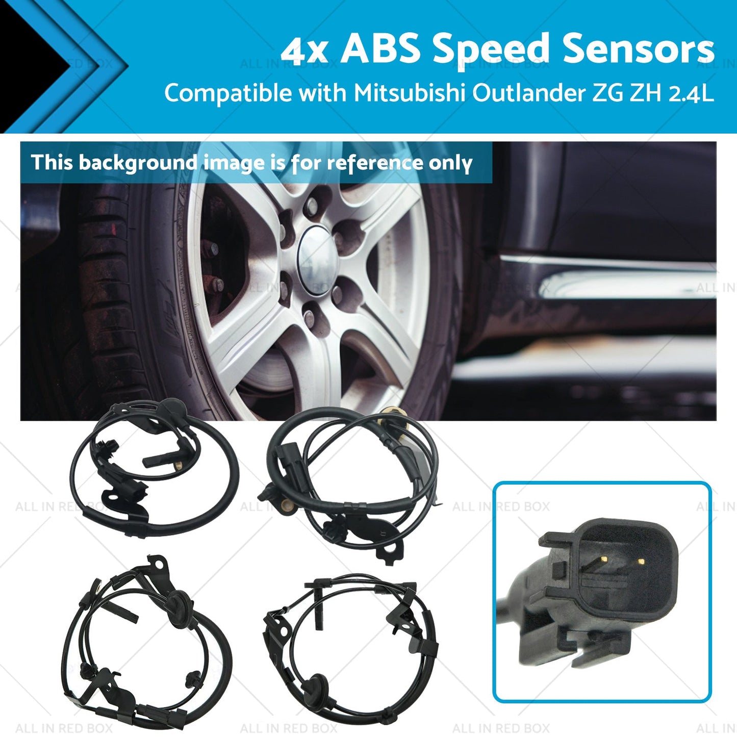 4670A576 4x ABS Speed Sensors Suitable for Mitsubishi Outlander ZG ZH 2. 4L 06-12