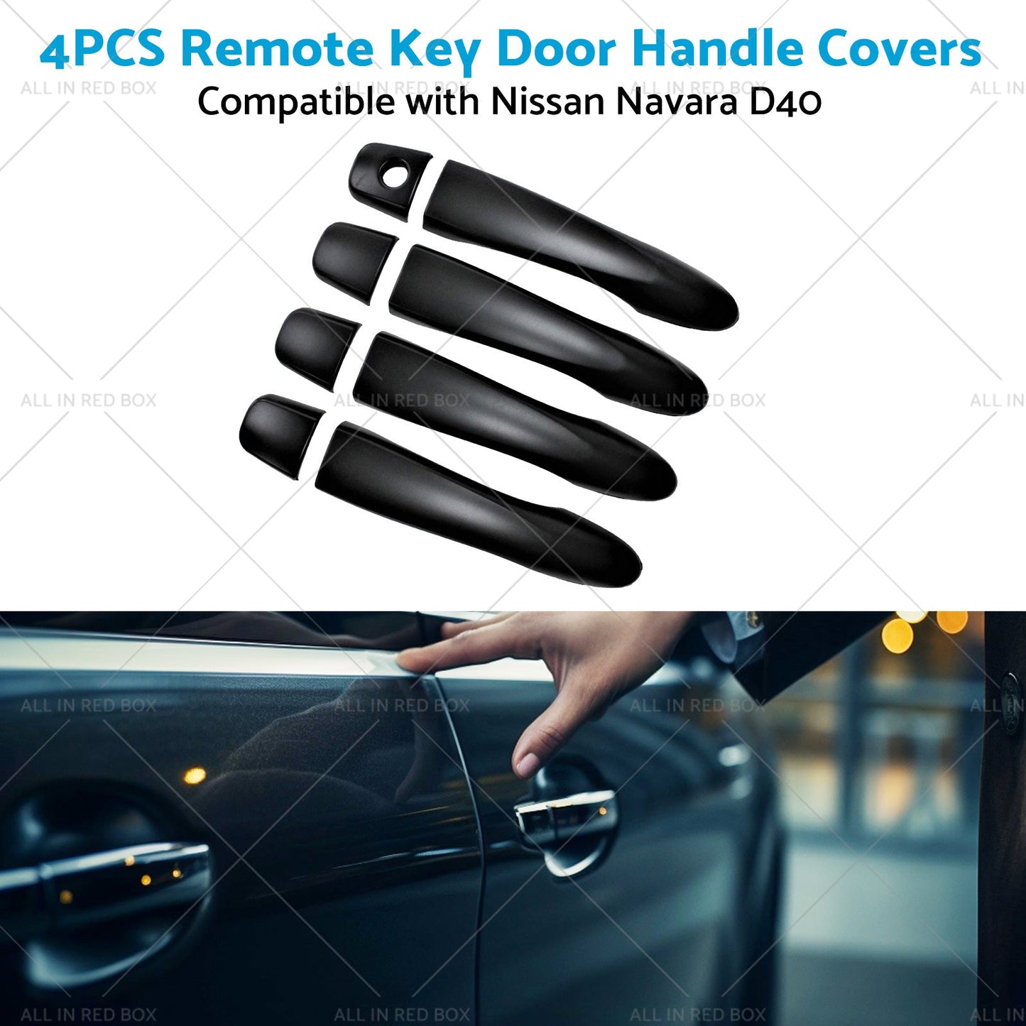 4x Remote Key Door Handle Covers Suitable for Nissan Navara D40 2005-2015 ST-4
