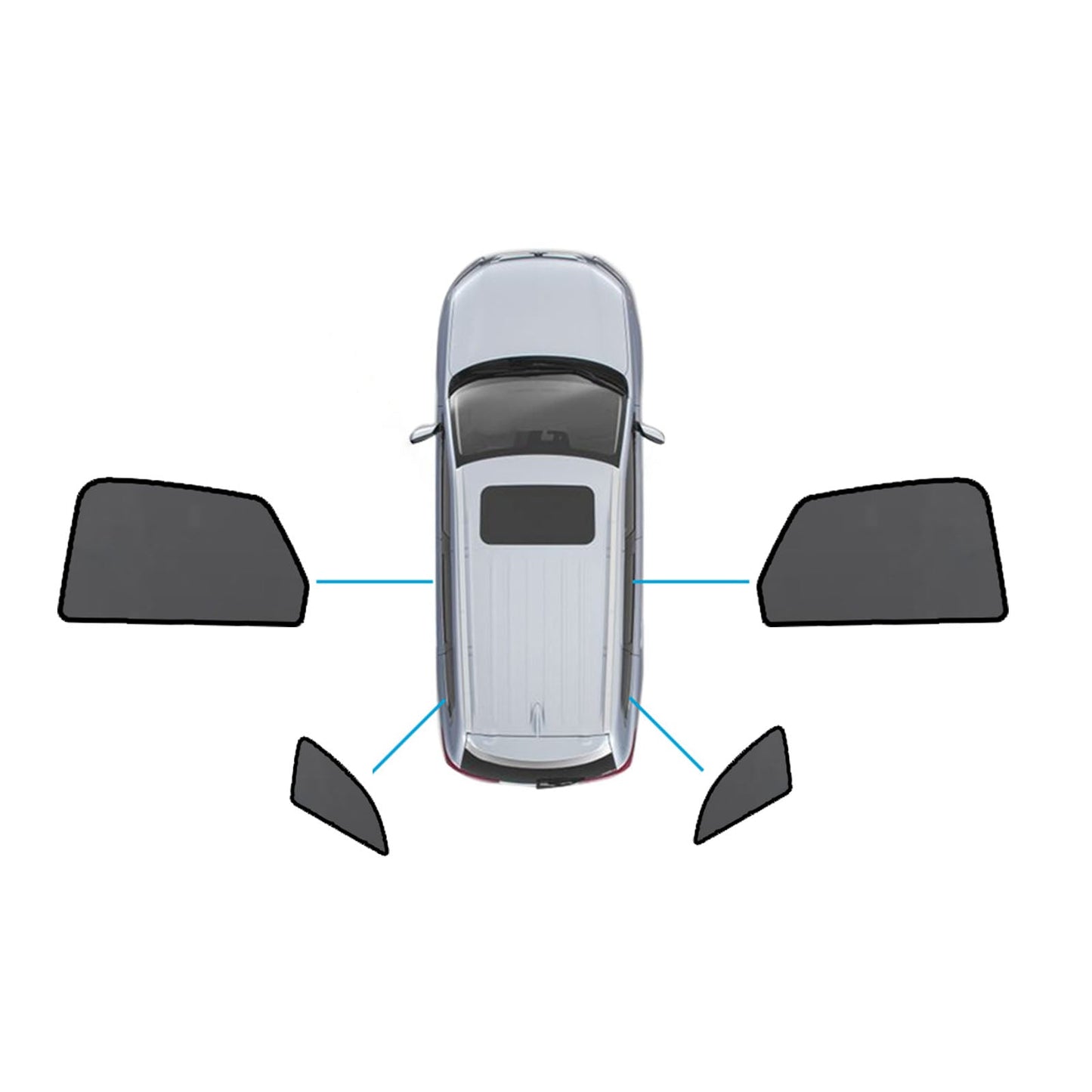Magnetic Mesh Sun Blind Shades Suitable for Audi Q5 FY 2017-2025 On Front Rear-5