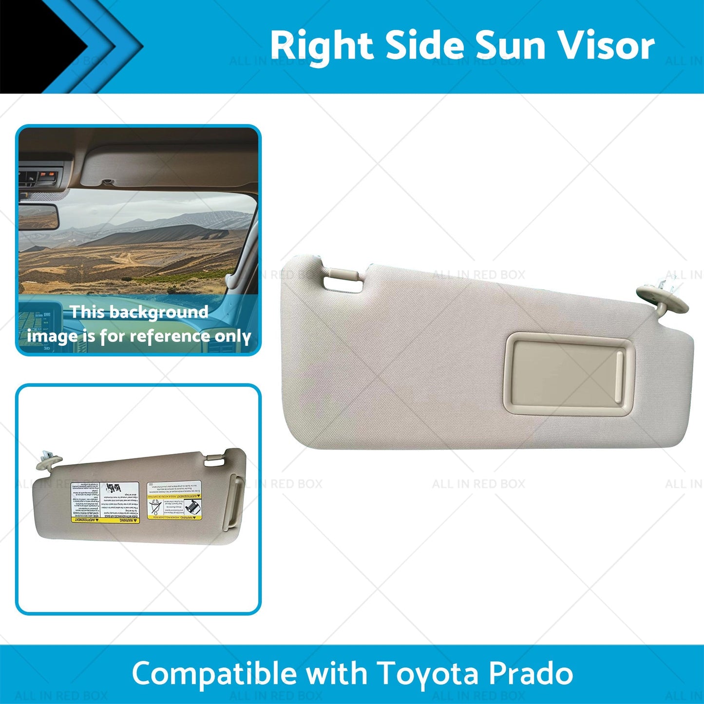 74310-35A91-E1 Right Side Sun Visor Suitable for Toyota Prado 10-23-1