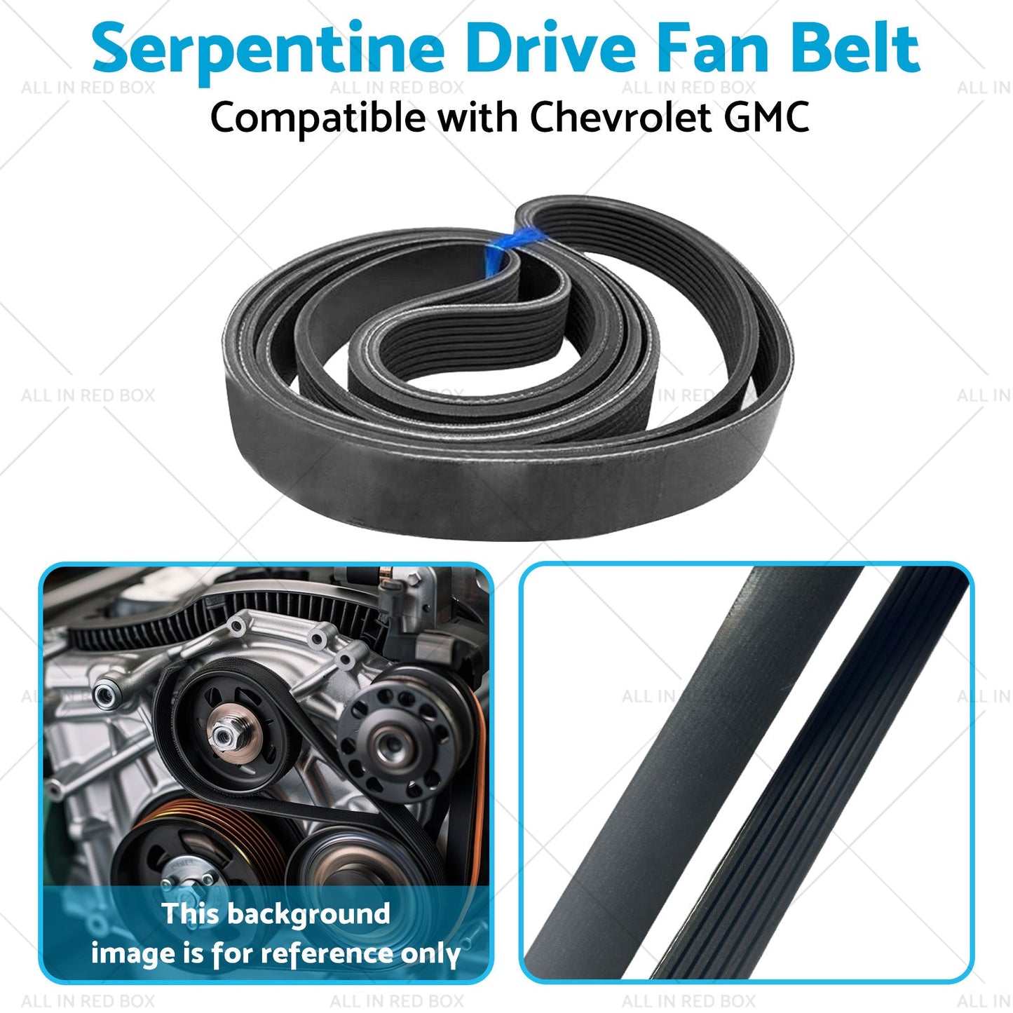 12626076 Serpentine Drive Fan Belt Suitable for 5. 3L 6. 2L 14-20 Chevrolet GMC