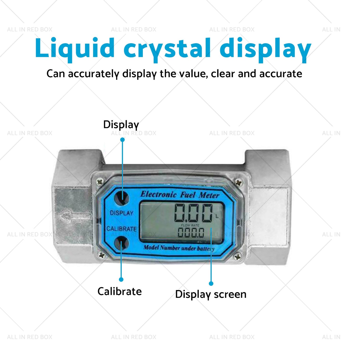 1 or 1. 5 or 2 inch Turbine Digital Diesel Water Fuel Flow Meter Oval Gear Flow Gauge-3