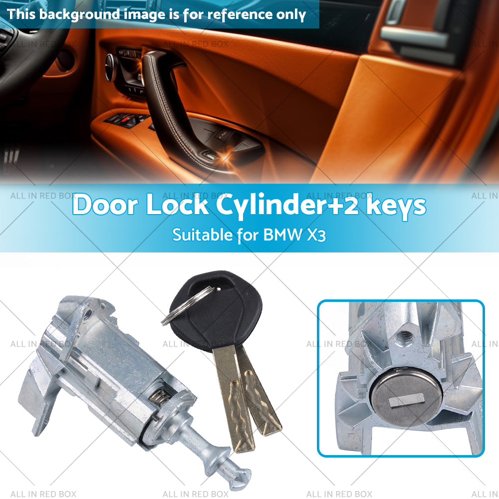 Front left Side Door Lock Cylinder Barrel w Keys Suitable for BMW X3 2003-2010