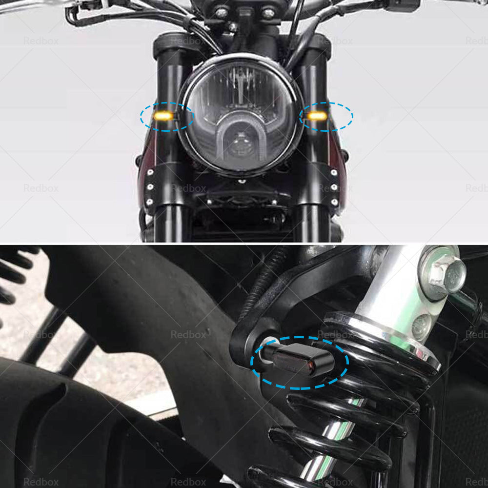 4x Motorcycle Indicators Turn Signal Blinkers Amber Mini LED Light Universal AU-4