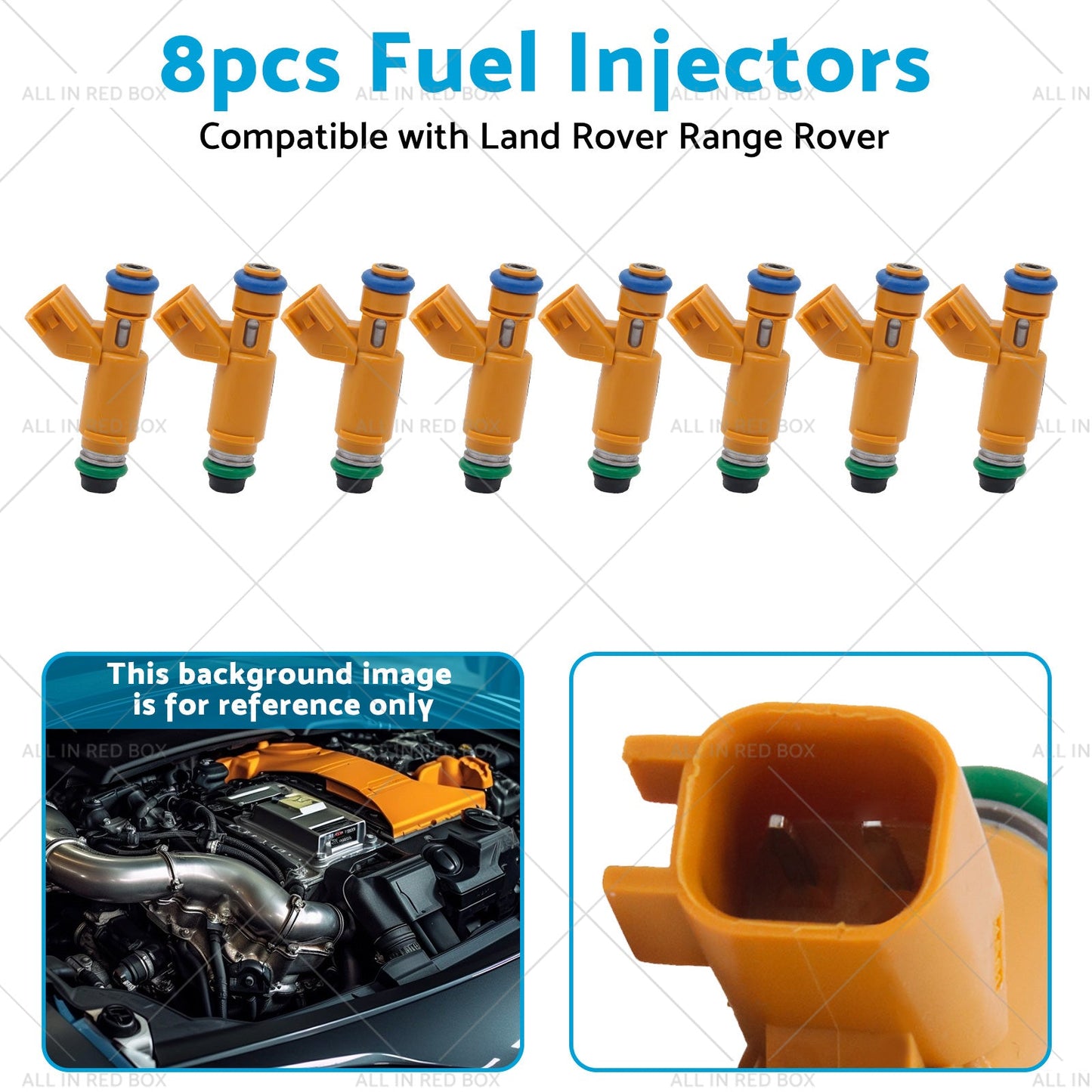 195500-4260 8pcs Fuel Injectors Suitable for Land Rover Range Rover 4. 4L 05-09