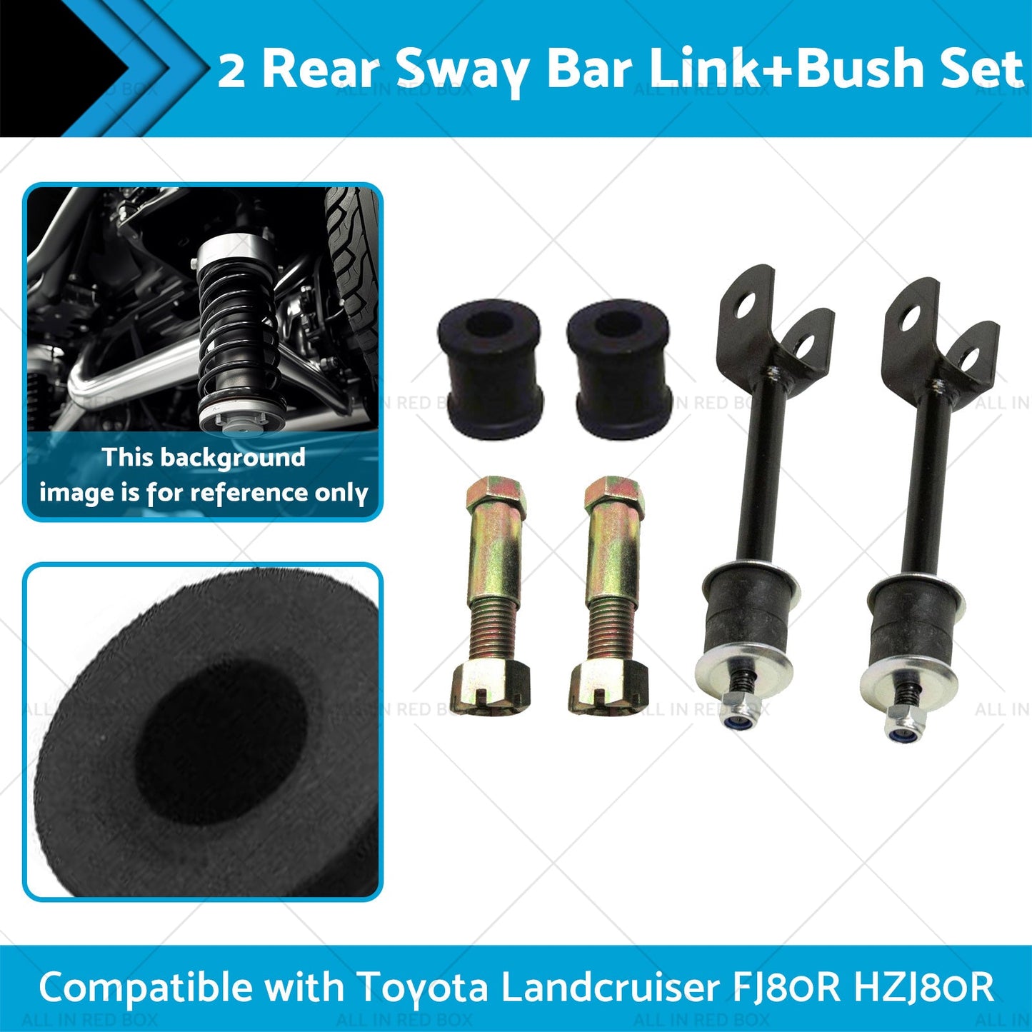 2 Rear Sway Bar LinkBush Kit Suitablefor Toyota Landcruiser FJ80R HZJ80R HDJ80R-1