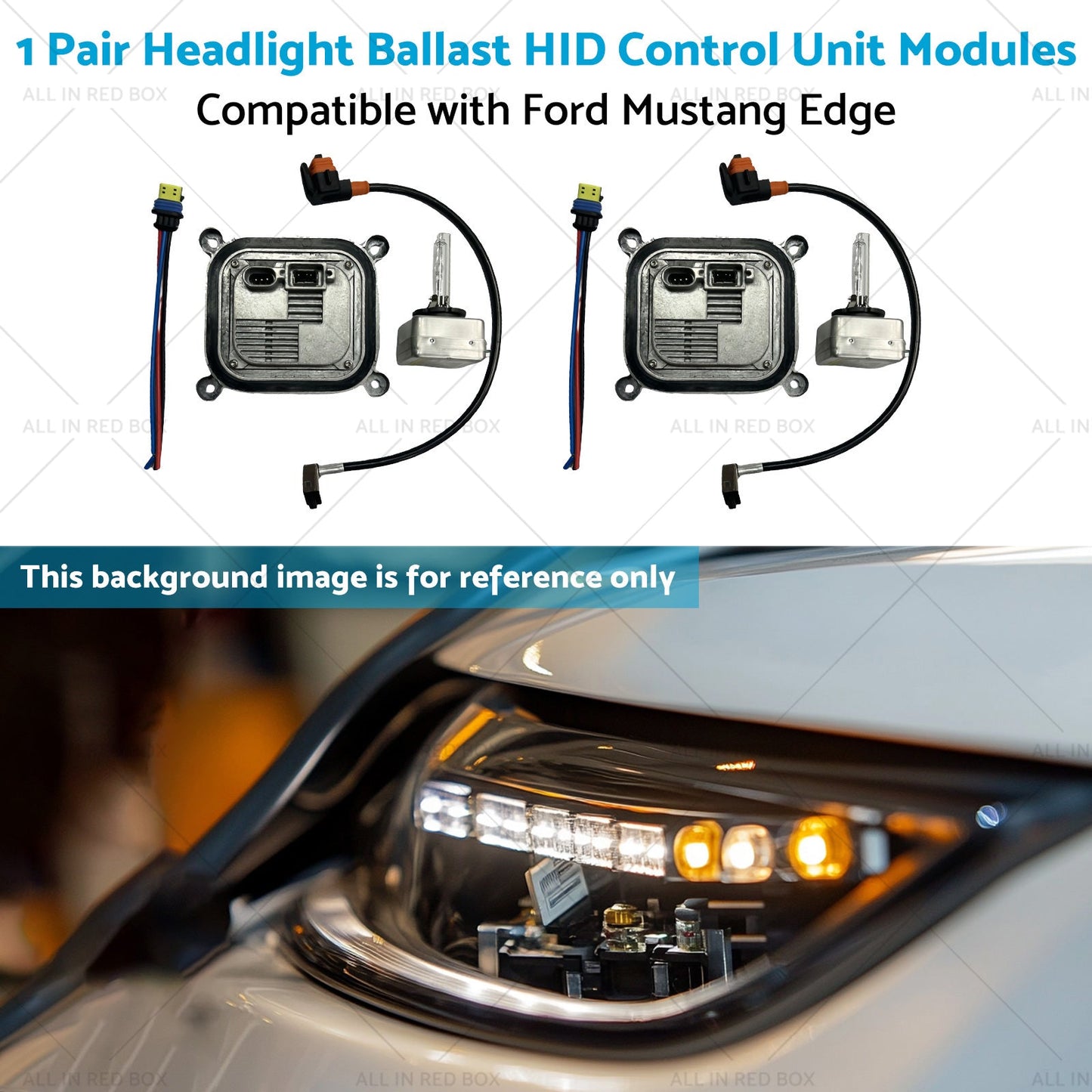 1 Pair Headlight Ballast HID Control Unit Modules Suitable for Ford Mustang Edge-4