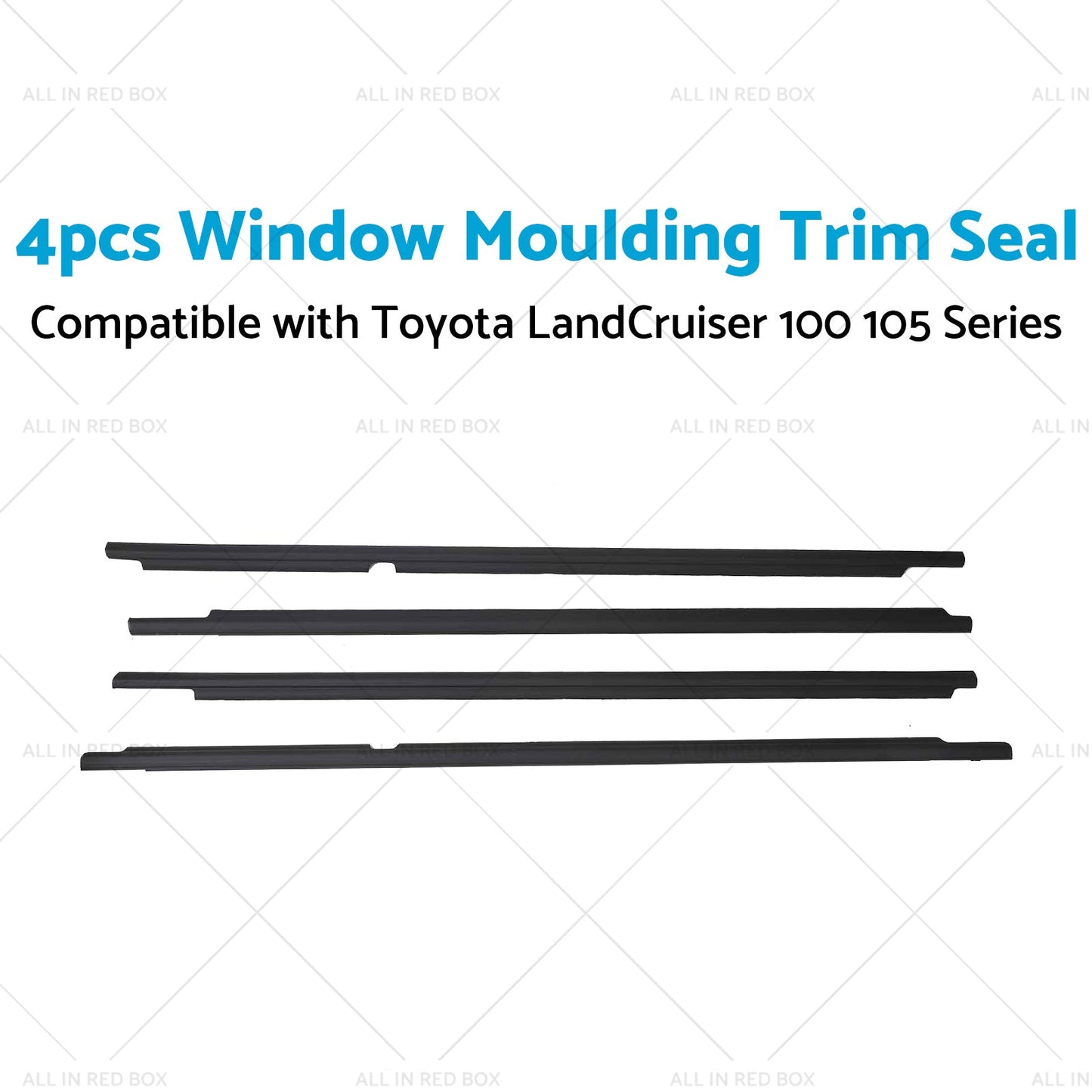 Black Weatherstrips Suitable For Toyota LandCruiser 100 105 Series Side Door 4pc-3