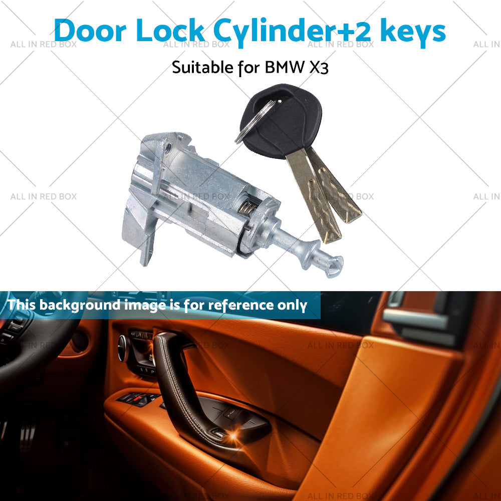 Front left Side Door Lock Cylinder Barrel w Keys Suitable for BMW X3 2003-2010