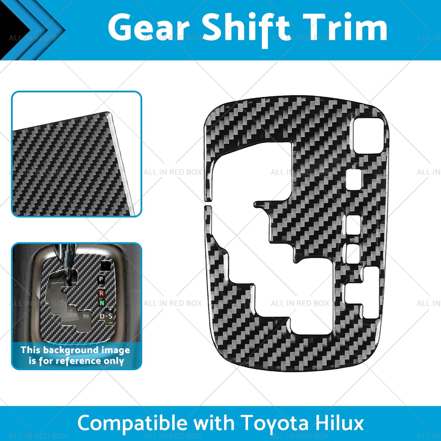 Carbon Fiber Gear Shift Sticker Trim Suitable For Toyota Hilux Revo 15-23 RHD-1