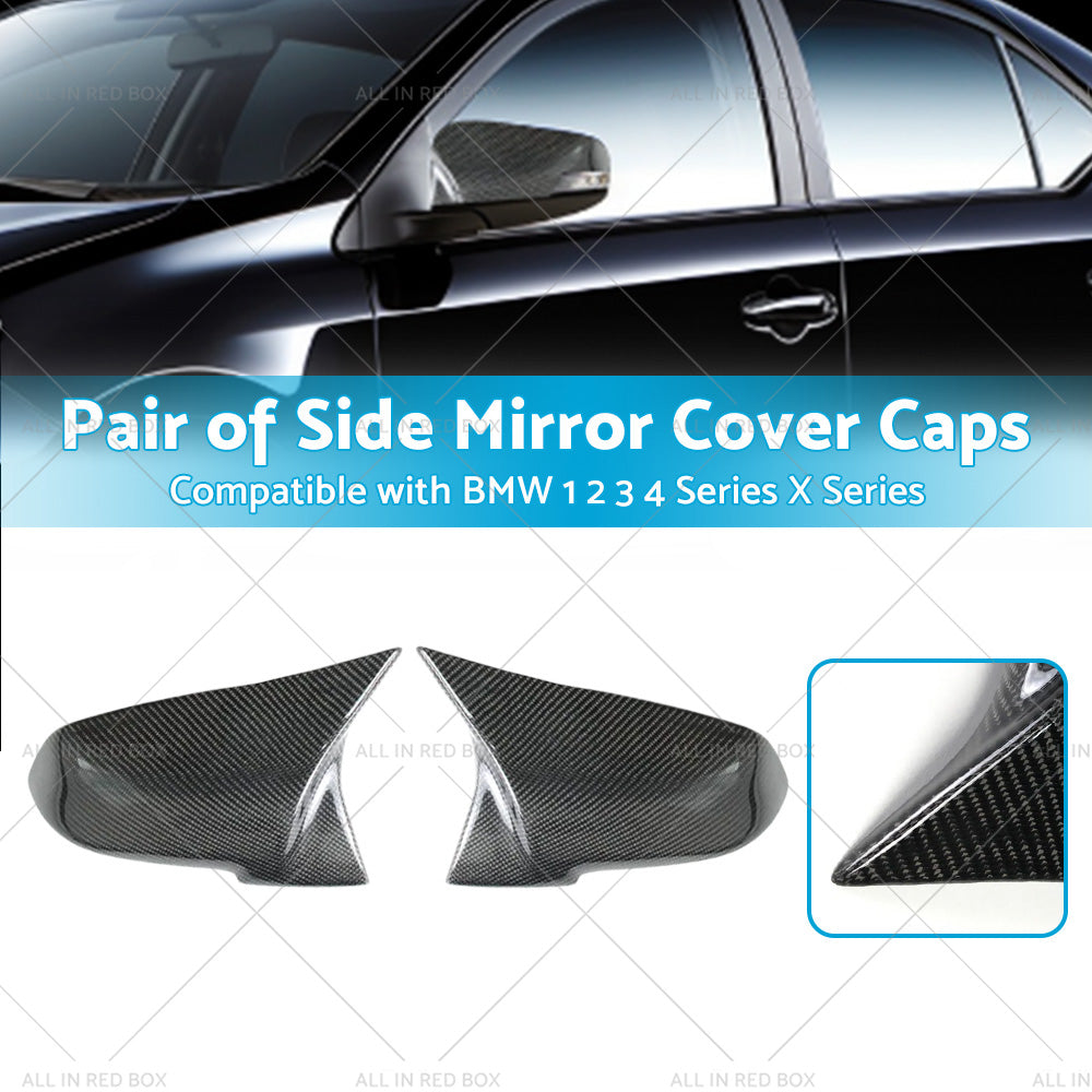 Carbon Fibre Side Mirror Cover Caps Suitable for BMW F20 F21 F22 Series 1 2 3 4-1