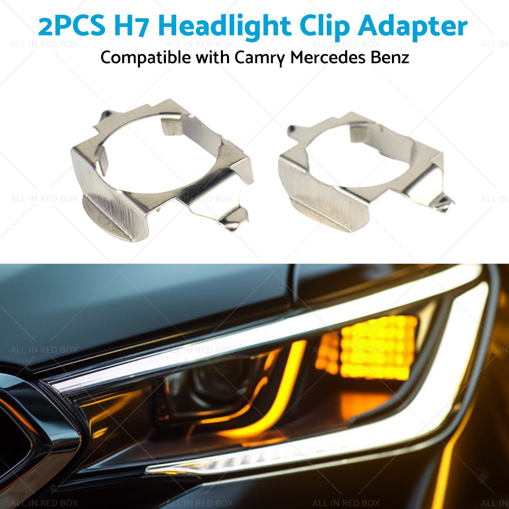 1 Pair LED Headlight H7 Clip Adapter Holder Suitable for Camry Mercedes Benz-3