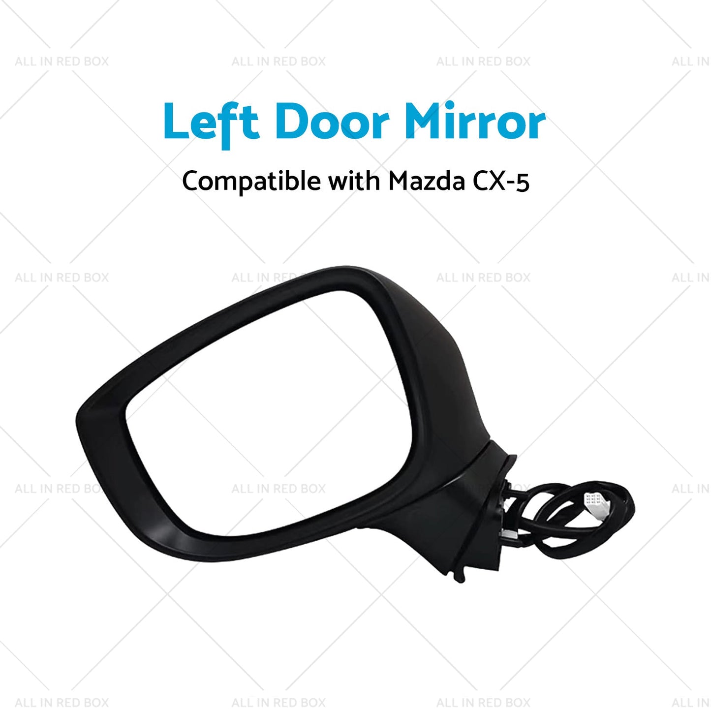 Left Door Mirror Suitable for Mazda CX-5 2017 Onward With BlindSpot Blinker Red