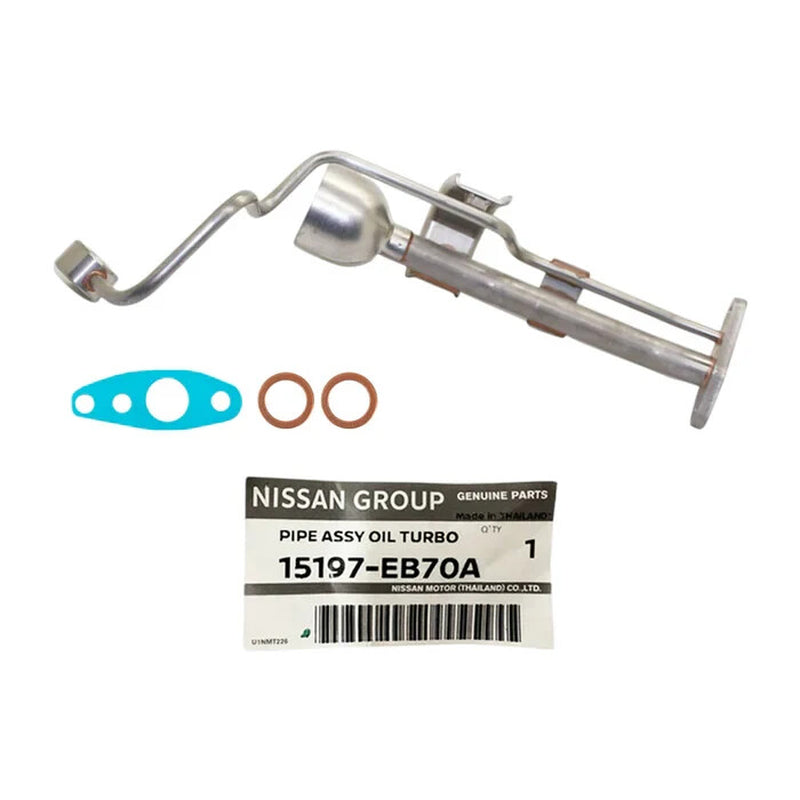 Genuine Turbo Oil Feed&Return Pipe+Gaskets for Nissan Navara D40 YD25 2.5L