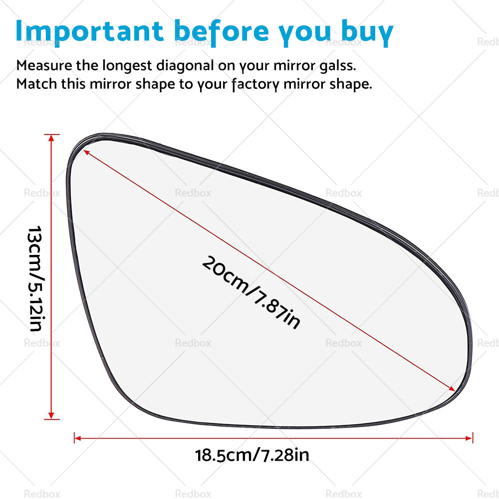 Right Side Mirror Glass with Back Plate Suitable for TOYOTA YARIS 2012 - 2019-3