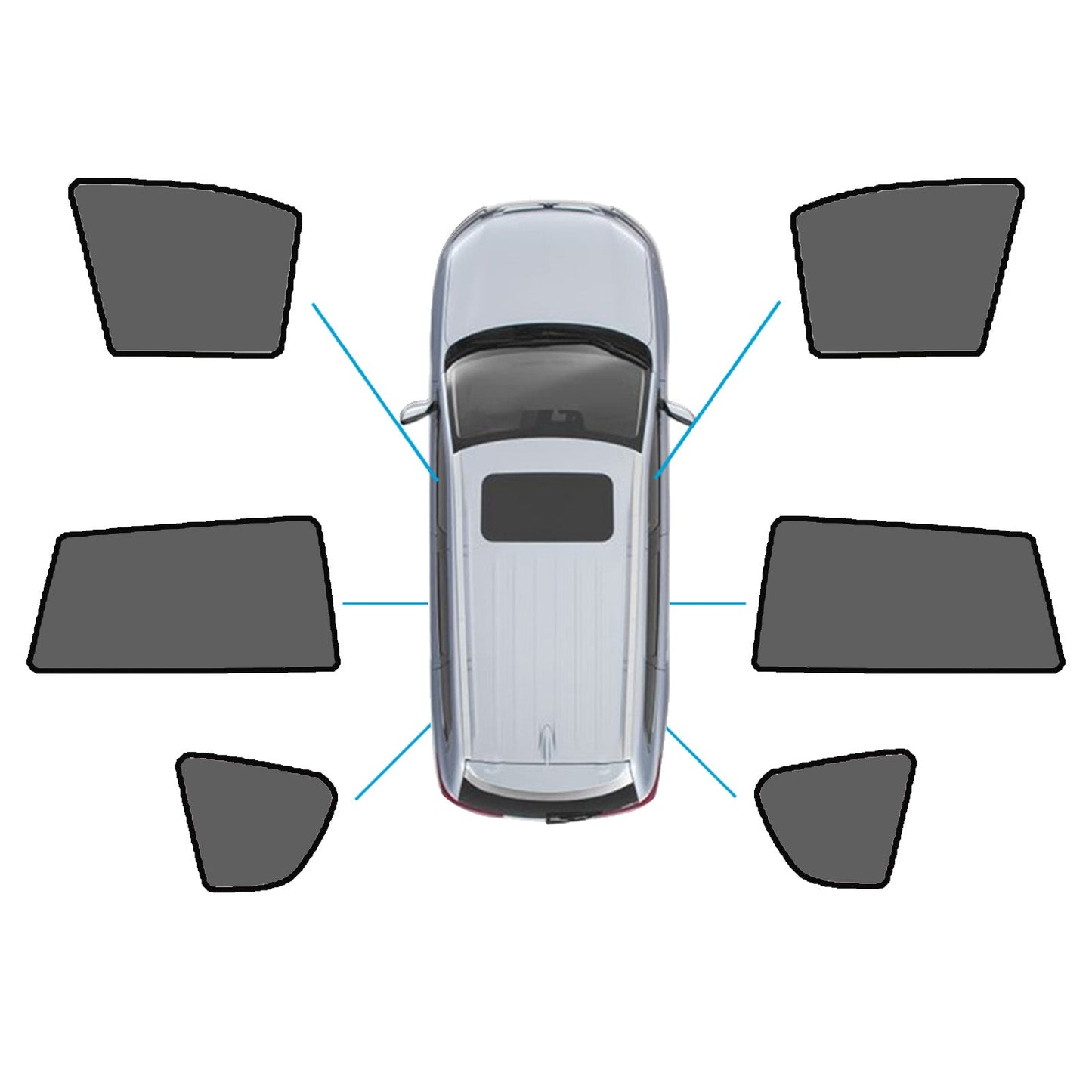 Window Sunshade Magnetic Nylon Suitable For Toyota RAV4 2005-2012-0