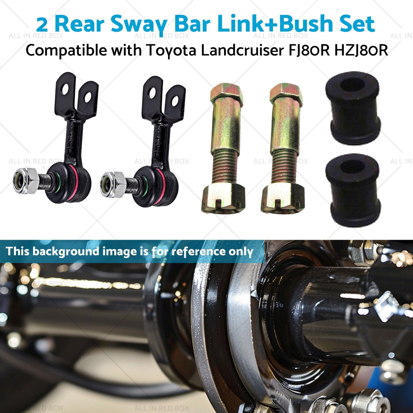 2 Set Rear Sway Bar LinkBush Suitable for 92-19 Toyota Landcruiser FJ80R HZJ80R-4