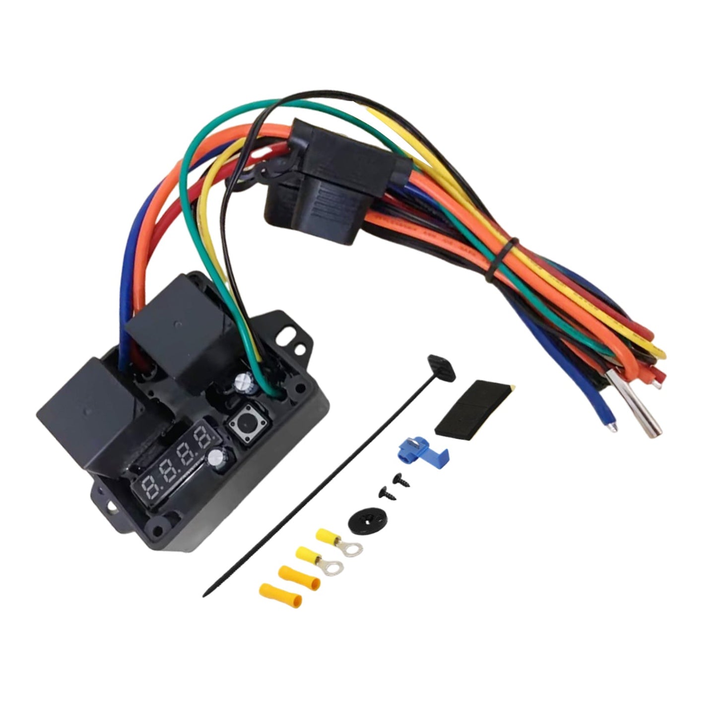 12" Dual Electric Radiator Fan Thermostat for Ford Mustang 1994-2004