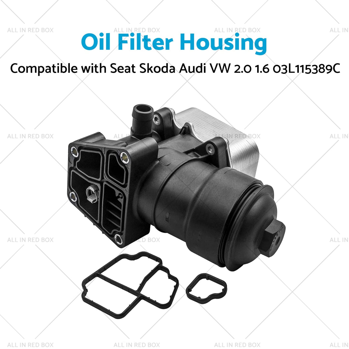 1x Oil Filter Housing Filter Cap and Gasket Suitable For Seat Skoda Audi VW 2. 0 1. 6