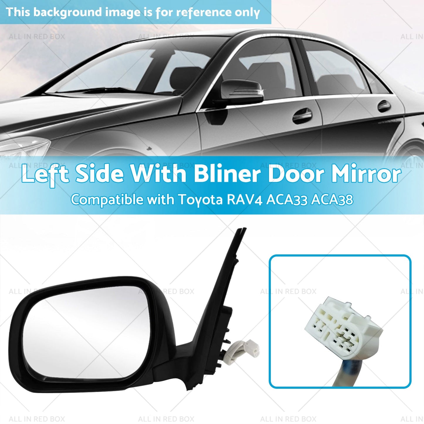 Left Side With Bliner Door Mirror Suitable for Toyota RAV4 ACA33 ACA38 08-12-2