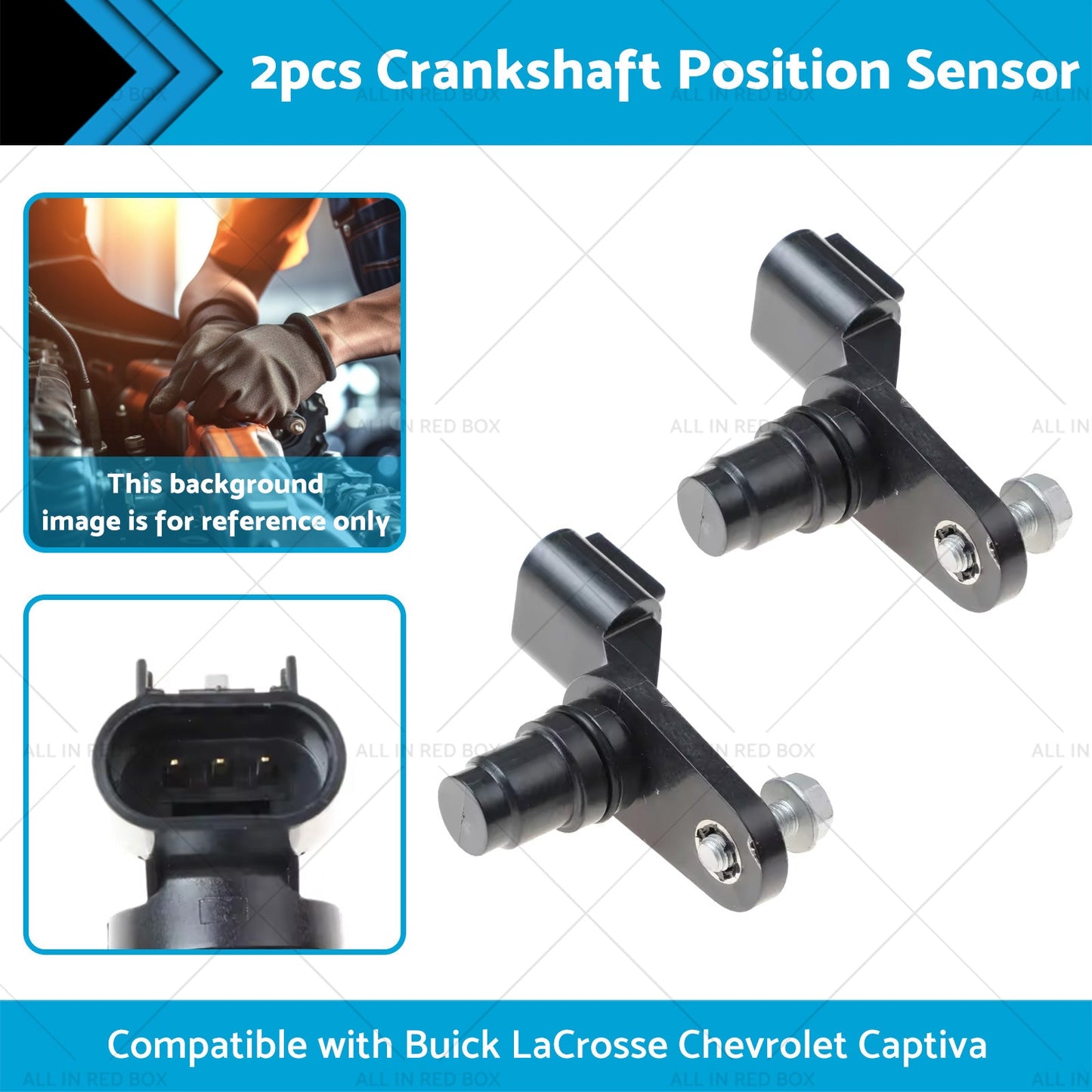 2x Camshaft Position Sensor Suitable for Chevrolet Equinox Captiva GMC 12577245-1