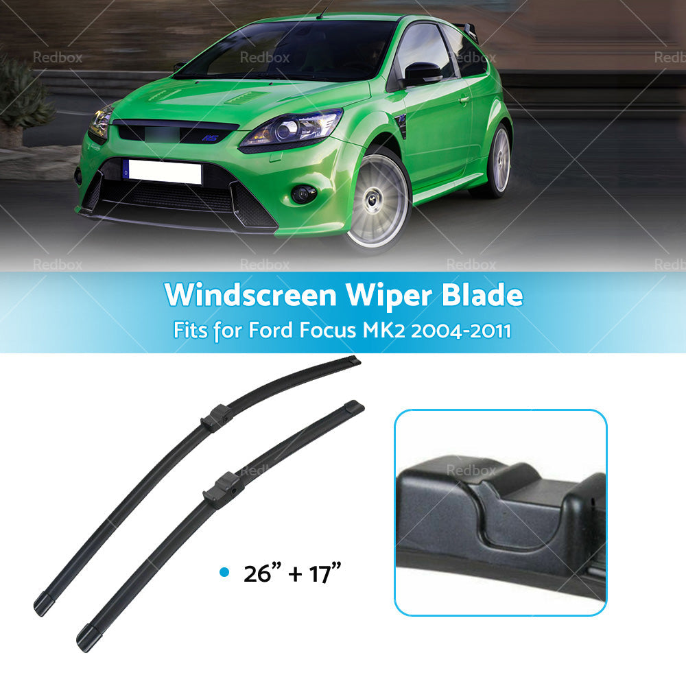 Pair Front Windscreen Wiper Blades 26 inch 17 inch Fits For Ford Focus MK2 2004-2011-1