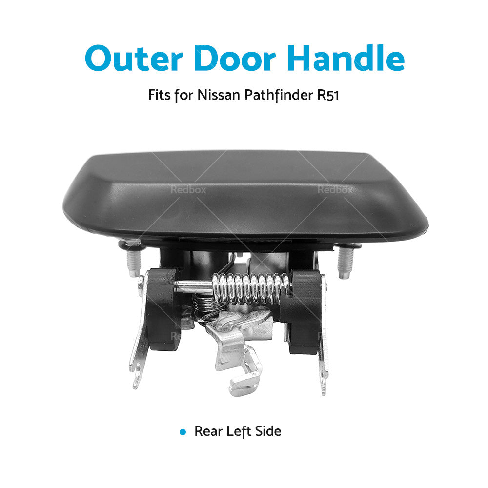 REAR LH Left Hand Outer Door Handle Black For Nissan Pathfinder R51 2005~2013-1