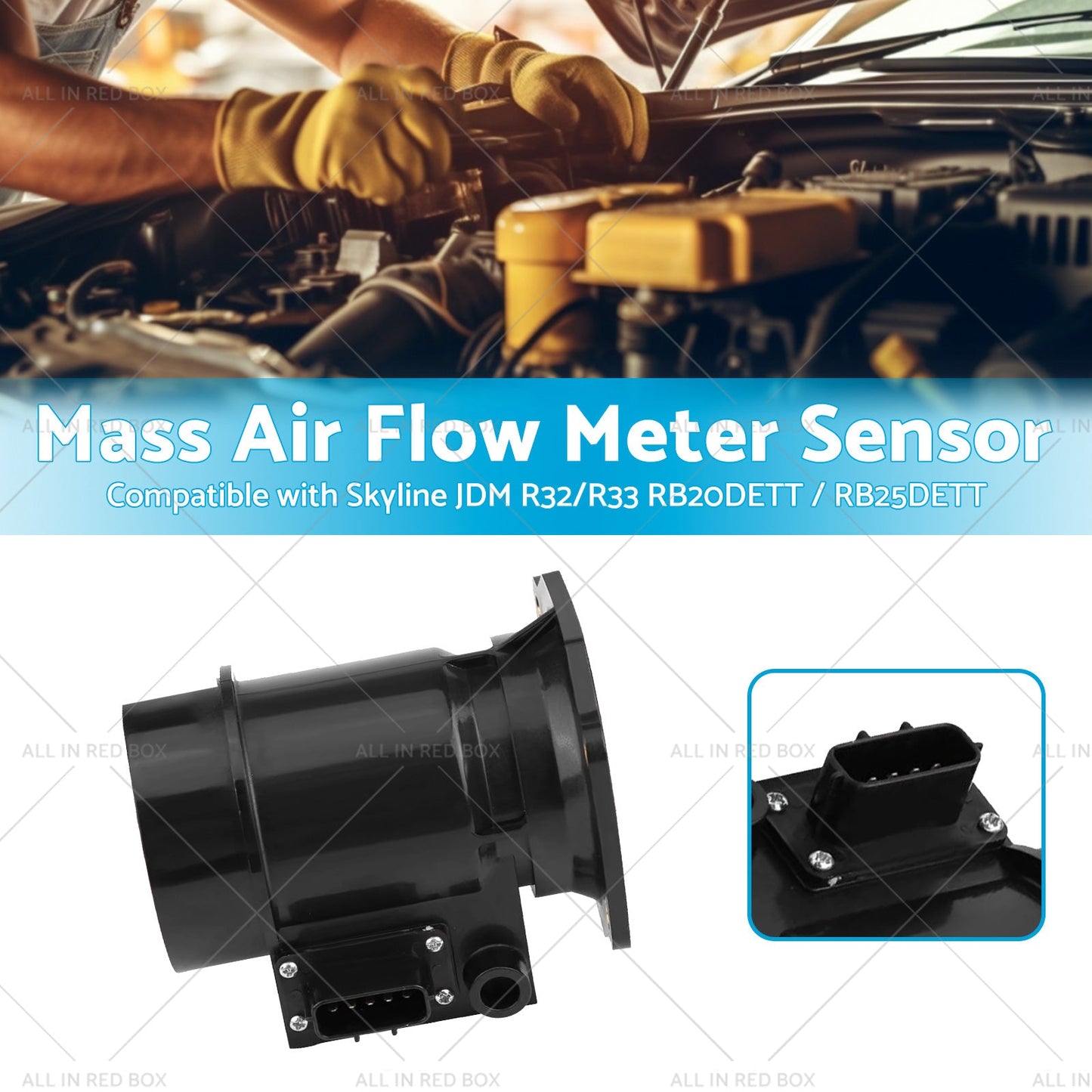 5Pin Mass Air Flow Meter Suitablefor R32 R33 S1 Skyline RB20DET RB25DET Series 1-2