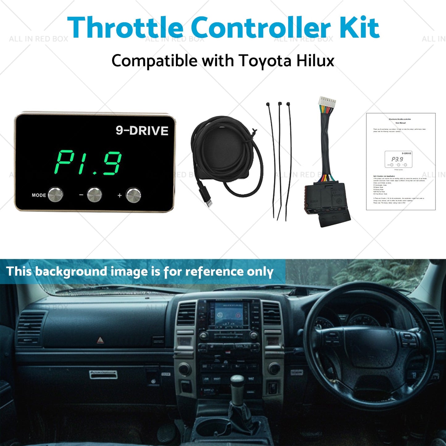 9 Mode EVC Throttle Controller Kit Suitable for Toyota Hilux V6 2WD & 4WD 05-15-3