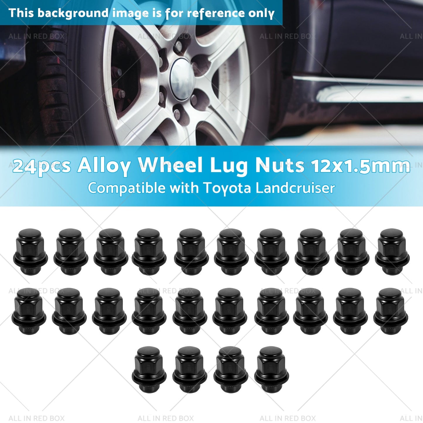 24pcs Extreme 12x1. 5mm Alloy Wheel Lug Nuts Suitable for Toyota Landcruiser 200-2