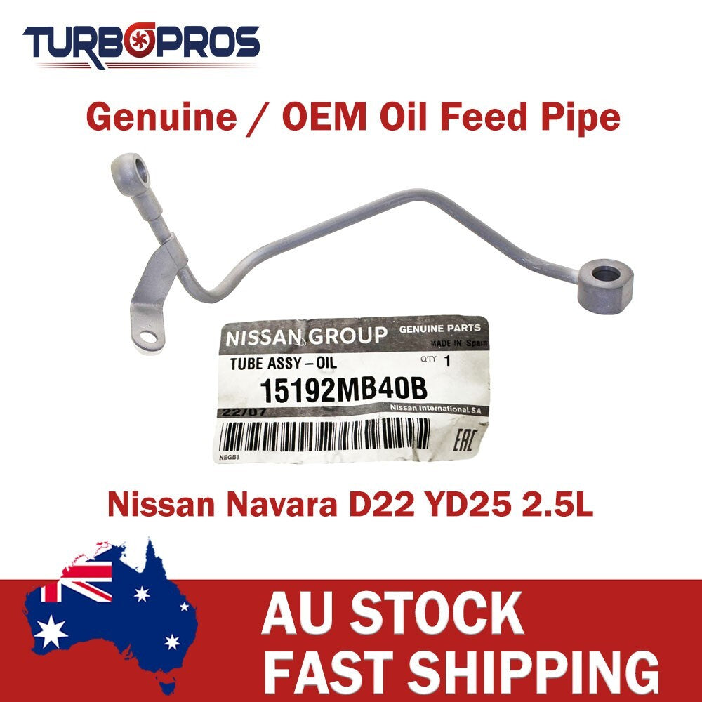 Genuine Turbo Charger Oil Feed Pipe for Nissan Navara D22 YD25 2.5L
