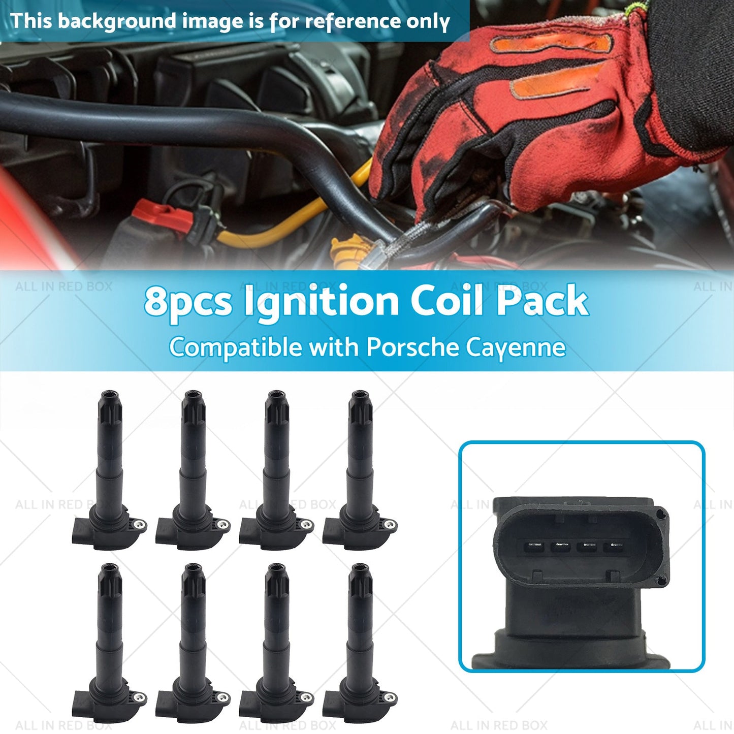 8x Ignition Coil Pack Suitable for Porsche Cayenne 9PA 03-06 4. 5L M 48. 00 48. 50-2