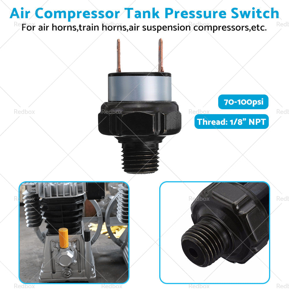 1 8inch NPT Air Compressor Tank Pressure Control Switch 70psi ON 100psi OFF 12V 24V-3