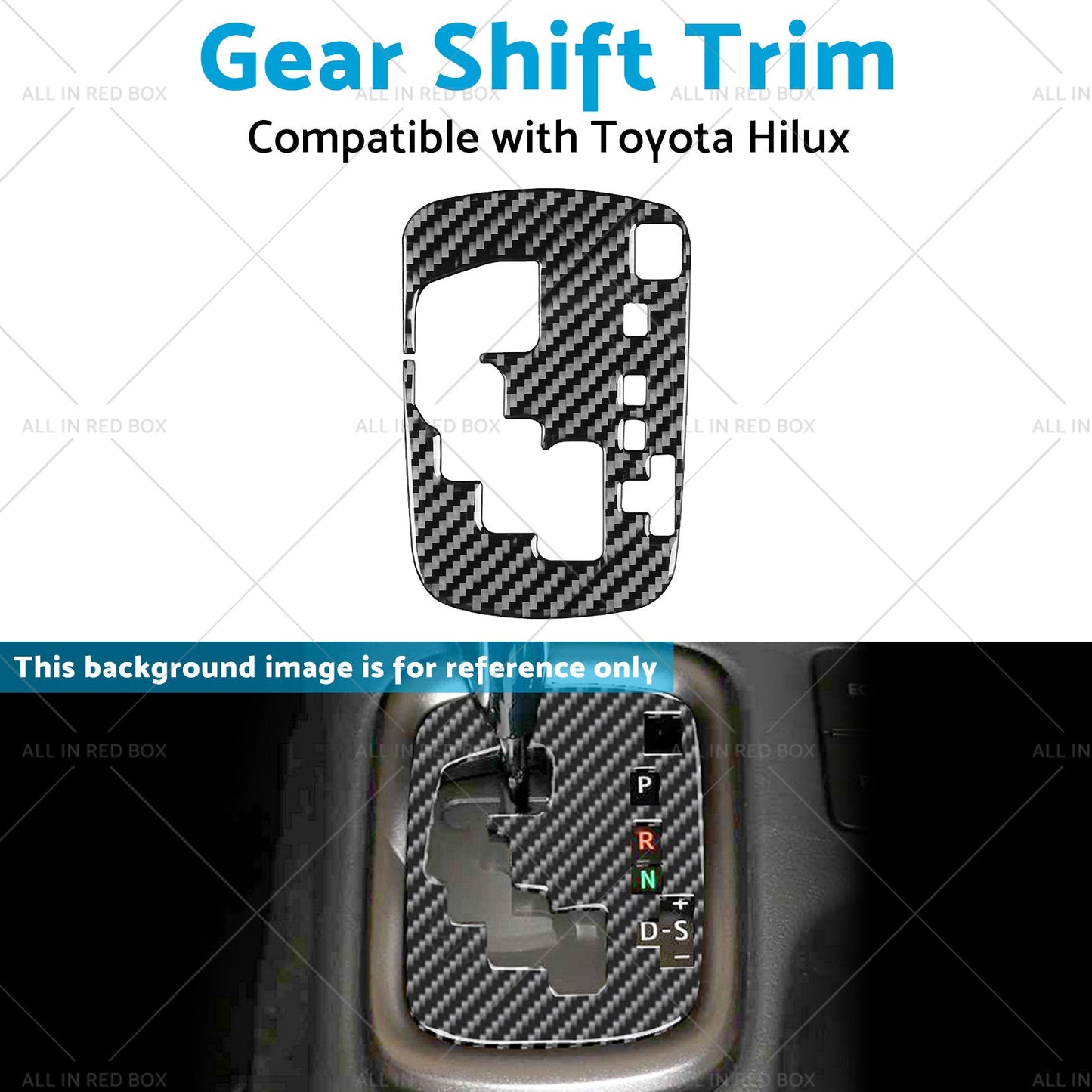 Carbon Fiber Gear Shift Sticker Trim Suitable For Toyota Hilux Revo 15-23 RHD-3