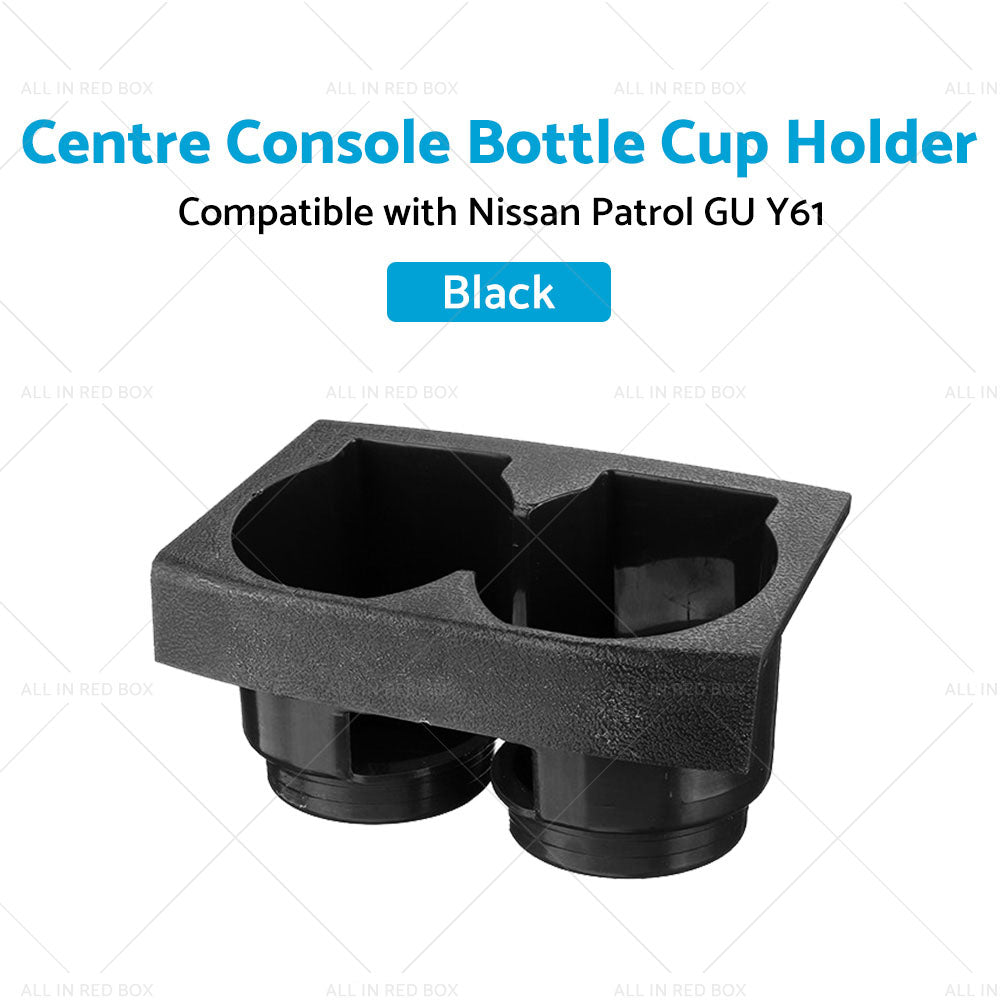 Black Front Centre Console Bottle Cup Holder Suitable For Nissan Patrol GU Y61-4